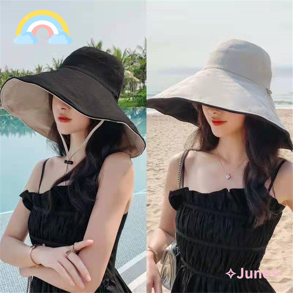 JUNE Mũ Bucket Chống Tia UV Thời Trang Cho Nam Nữ
