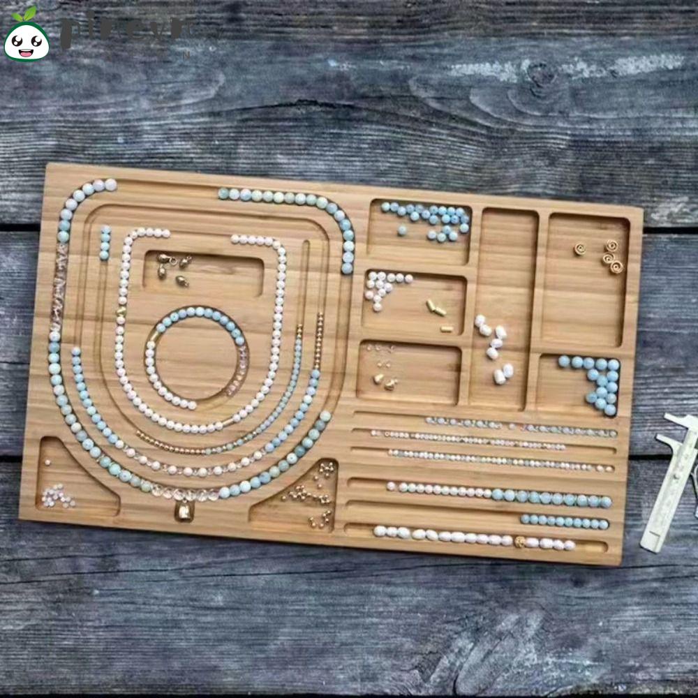 PINEVN Bảng Đựng Hạt Cườm Bằng Gỗ Tre Dùng Làm Trang Sức DIY