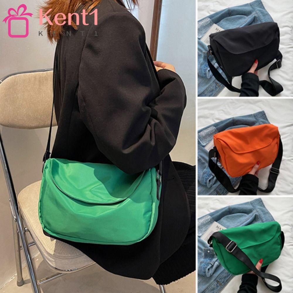 KENT1 Túi Đeo Vai / Đeo Chéo Cỡ Lớn Bằng Nylon Màu Trơn Thời Trang Tiện Dụng Mang Theo Du Lịch