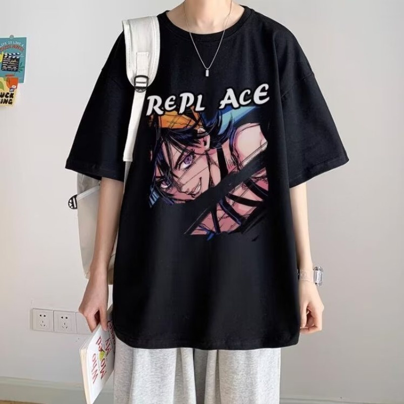 Áo Thun Tay Ngắn Cổ Tròn In Họa Tiết Hoạt Hình Phong Cách Hip Hop Mỹ Thời Trang Mùa Hè Cho Nam Và Nữ Size M-5XL
