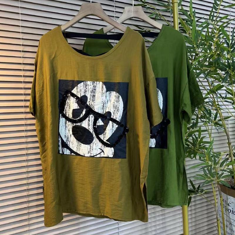 Áo Thun Nữ Tay Ngắn Hở Lưng In Hình