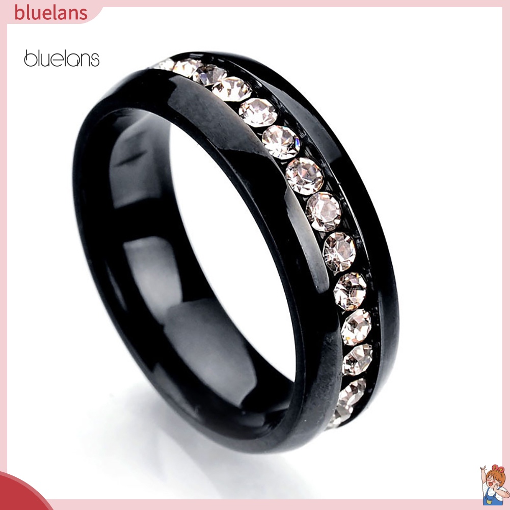 Nhẫn Thép Không Gỉ Đính Đá Nhân Tạo Thời Trang Dành Cho Nam Và Nữ