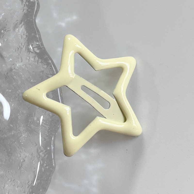 Kẹp Tóc Ngôi Sao Năm Cánh Bằng Kim Loại Màu Bạc Mát Mẻ Dễ Phối Đồ Dành Cho Bạn Gái 2023