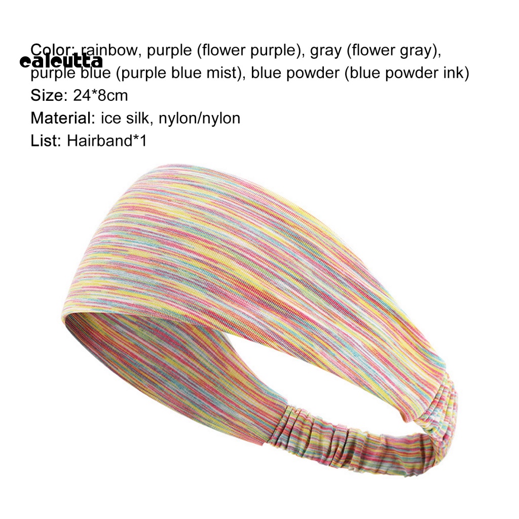 Băng Đô Thể Thao Bằng Lụa Mềm Co Giãn Thoáng Khí Thấm Hút Mồ Hôi Cho Nữ