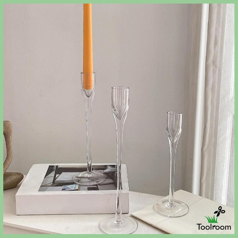 Bộ 3 Cây Nến Thủy Tinh Dùng Trang Trí Nhà Cửa Dịp Năm Mới