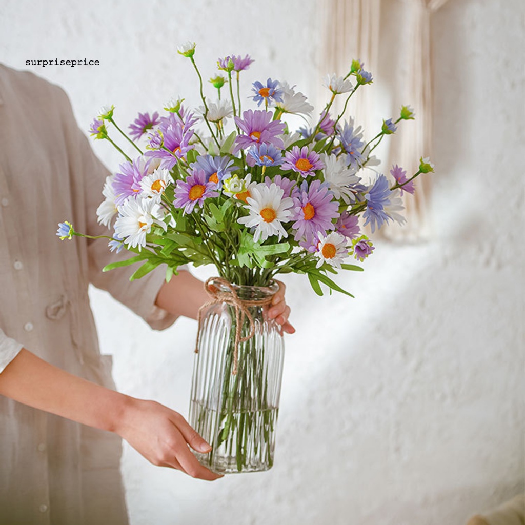 1 Bông Hoa Cúc Nhân Tạo Bằng Vải Sống Động Trang Trí Nhà Cửa / Văn Phòng / Tiệc Cưới