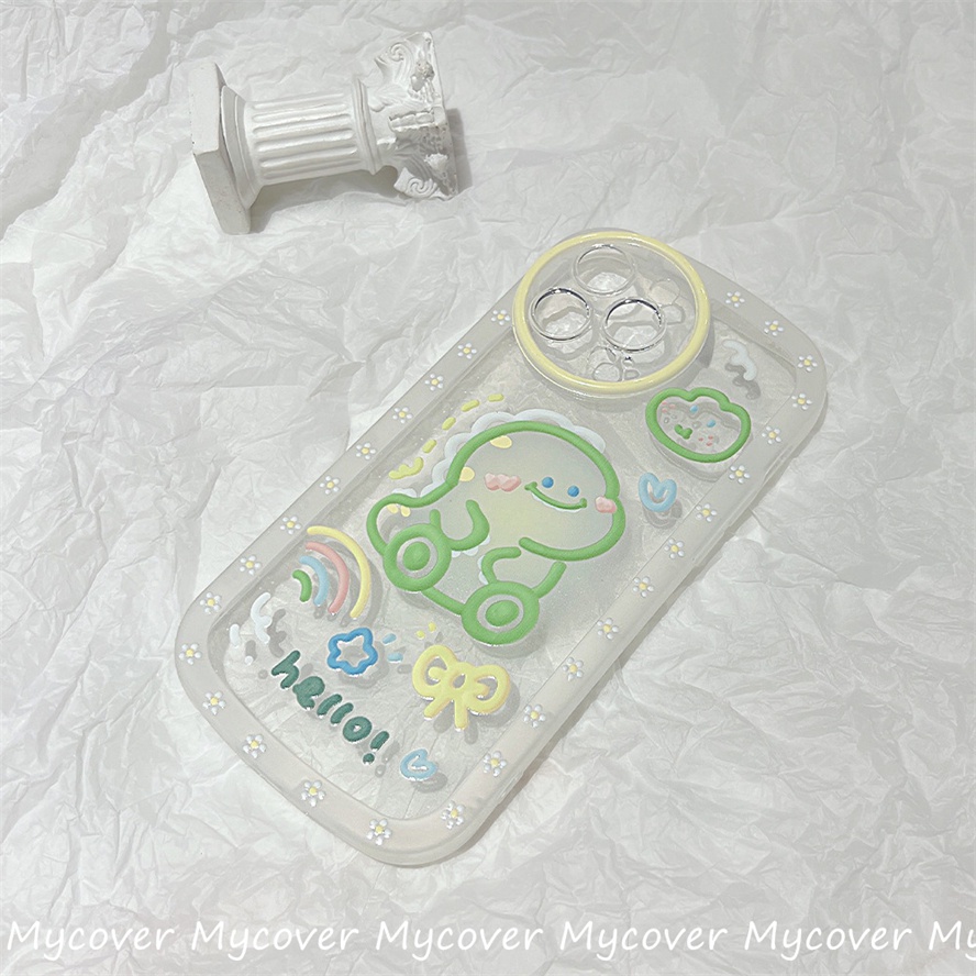 Ốp Điện Thoại Silicone Mềm Trong Suốt Chống Sốc In Hình Khủng Long Cho iPhone 11 12 13 14 Pro Max X Xr Xs 8 7 6 Plus SE 2020