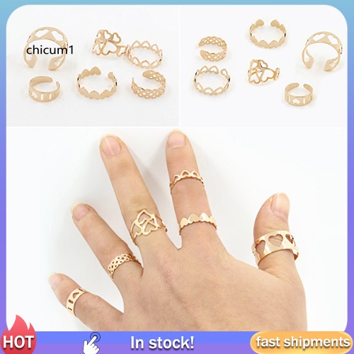 Set 6 Chiếc Nhẫn Thời Trang Cho Nữ