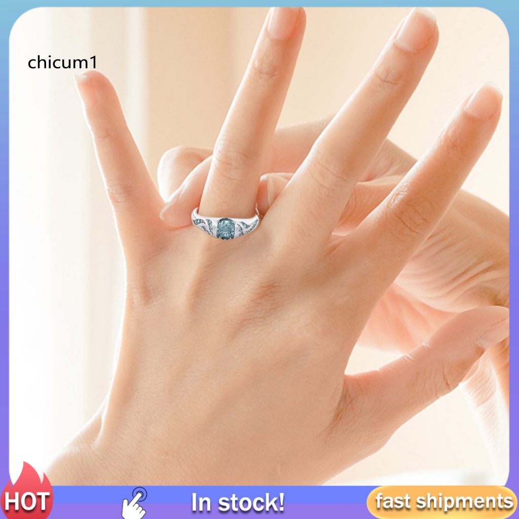 Nhẫn Hợp Kim Đính Đá Quý Nhân Tạo Mịn Màng Lâu Trôi Cho Ngày Valentine
