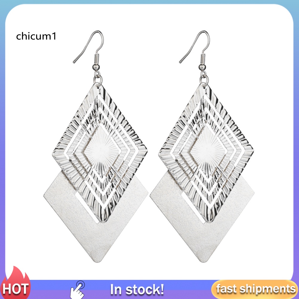 Khuyên Tai Kim Loại Dài Thời Trang Cho Nữ