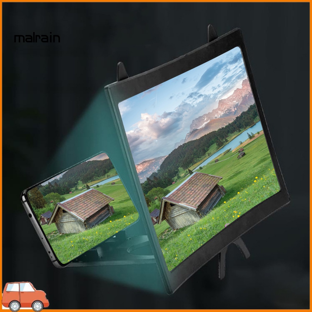 Dụng Cụ Phóng Đại Màn Hình Điện Thoại Ống Kính Cong 12 Inch Trong Suốt Có Thể Gập Lại