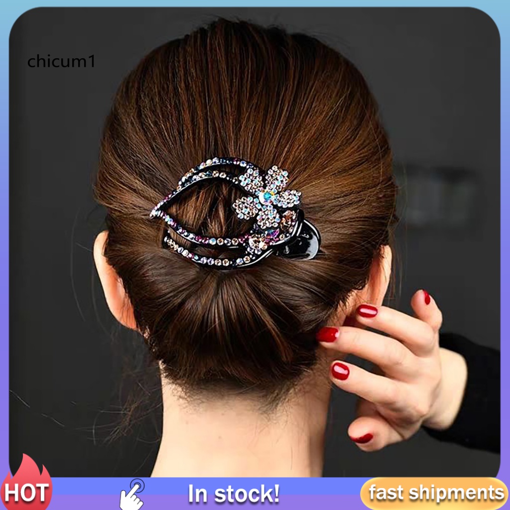 Kẹp Tóc CC Hình Hoa Thanh Lịch Dễ Sử Dụng Cho Nữ