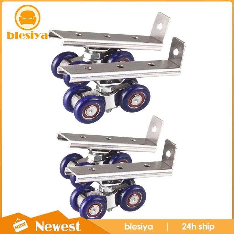 Set 2 Bánh Xe Trượt 4 Bánh Xe Cho Cửa Kính Nhà Tắm Tiện Dụng