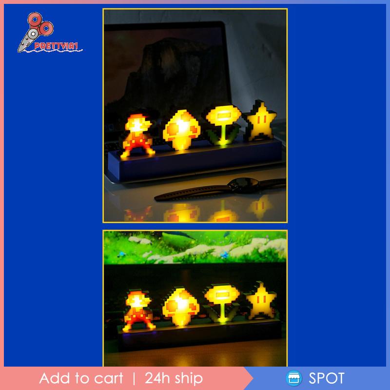 Đèn Cạnh Giường Biểu Tượng Siêu Bros Chạy Bằng Pin Có Hiệu Ứng Âm Thanh Cho Phòng Ngủ Trẻ Em