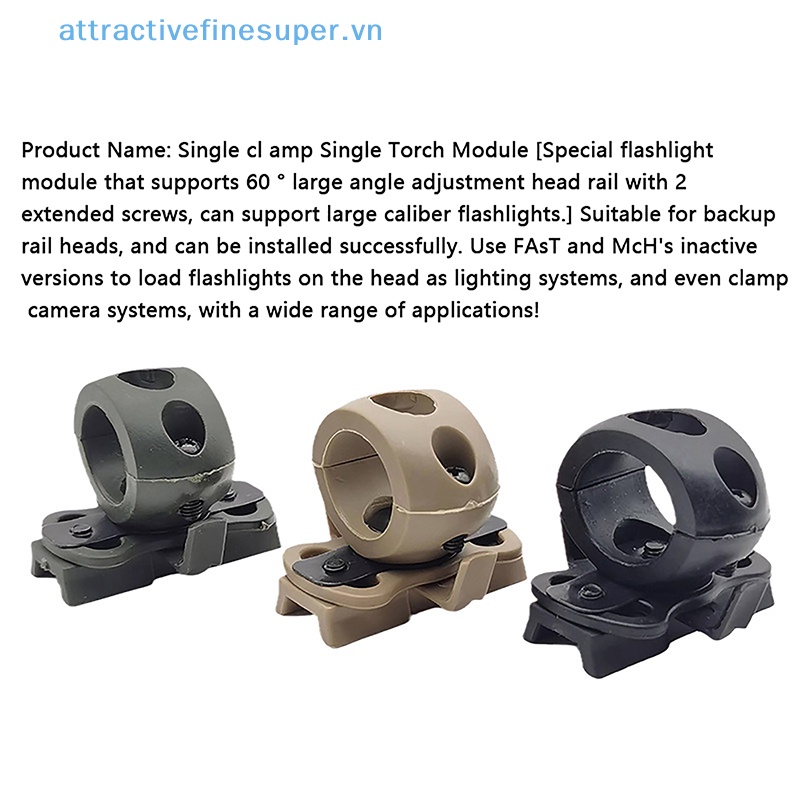 Giá Đỡ Đèn Pin 20mm Gắn Mũ Bảo Hiểm Tiện Dụng