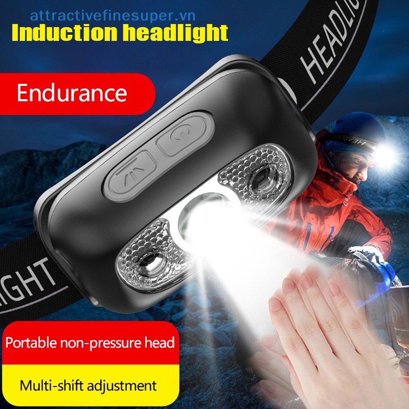 Đèn LED Đội Đầu Cảm Ứng Chuyển Động Kèm Sạc USB Tiện Dụng Chất Lượng Cao