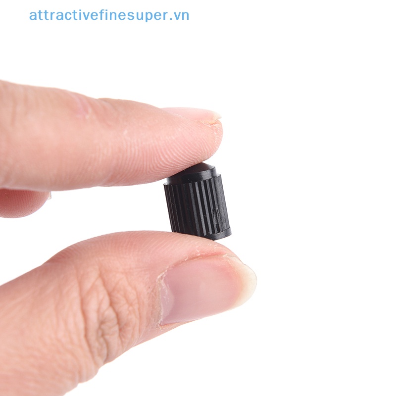 100 Nắp Nhựa Đen Đậy Van Bánh Xe Đạp, Xe Hơi