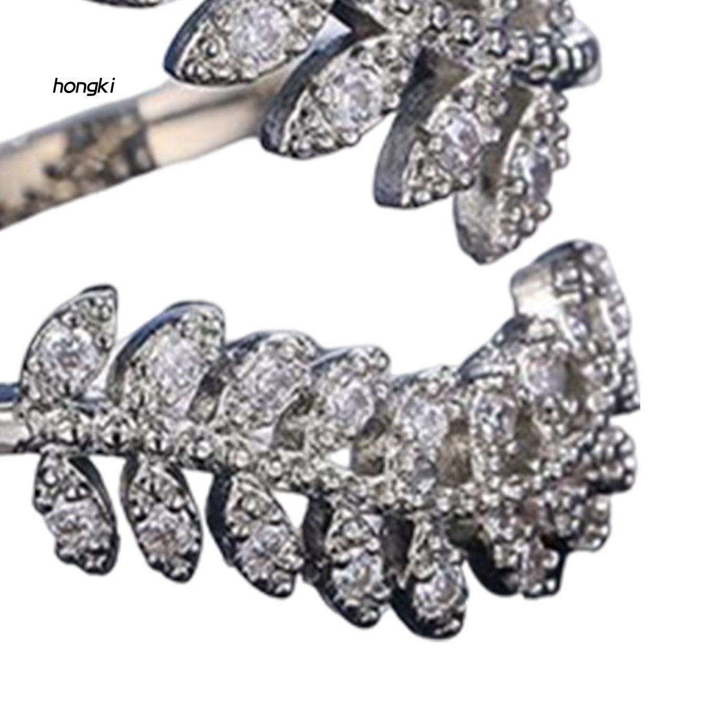 Nhẫn Hở Xi Mạ BạC HìNh ChiếC Lá NhiềU MàU SắC