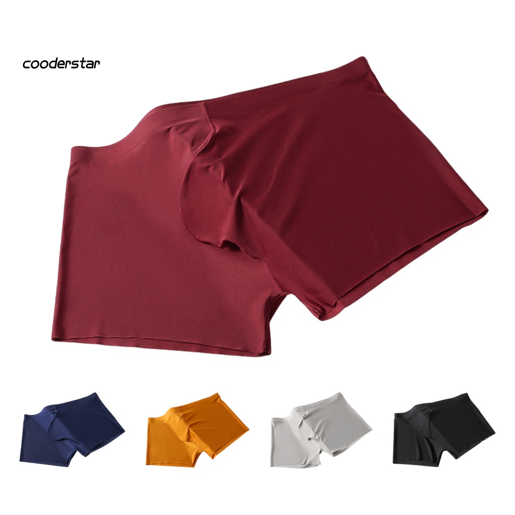 Quần Lót Boxer Không Đường May Màu Sắc Đơn Giản Cho Nam