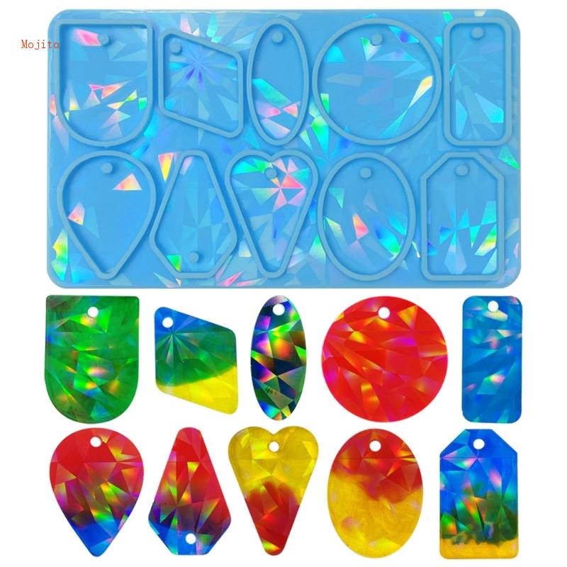 Khuôn Làm Móc Khóa / Vòng cổ Bằng Epoxy Hình Mojito Và Bóng Đèn DIY