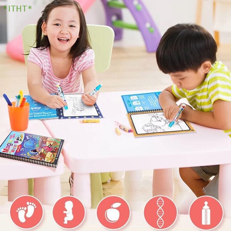 Sách Vẽ Màu Nước Cầm Tay DIY Giáo Dục Sớm Cho Bé Trai Bé Gái Mới