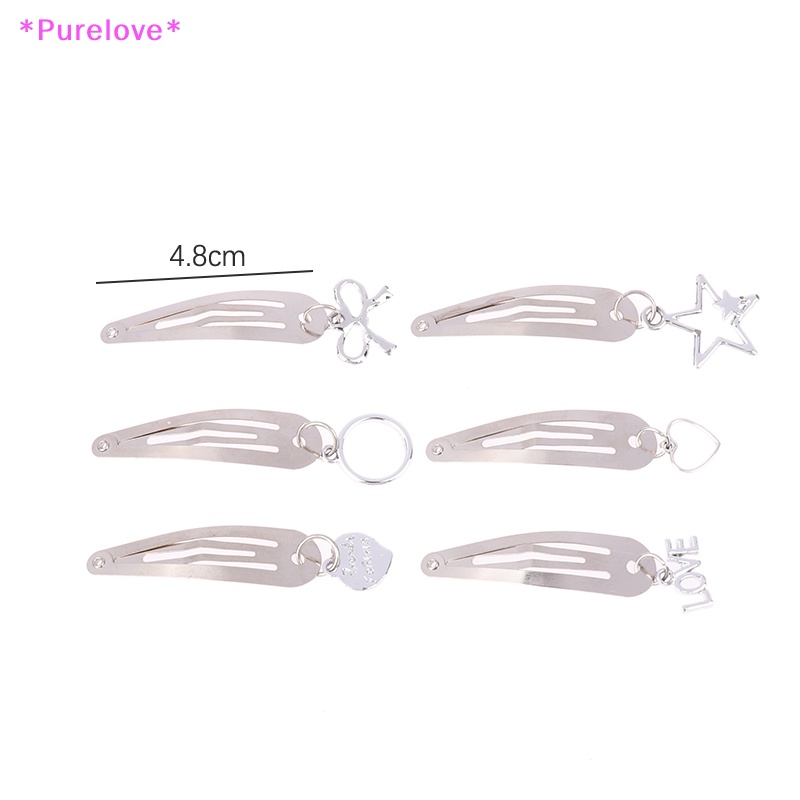 Set 2 Kẹp Tóc Kim Loại Đính Mặt Ngọt Ngào Cá Tính Cho Nữ Mới