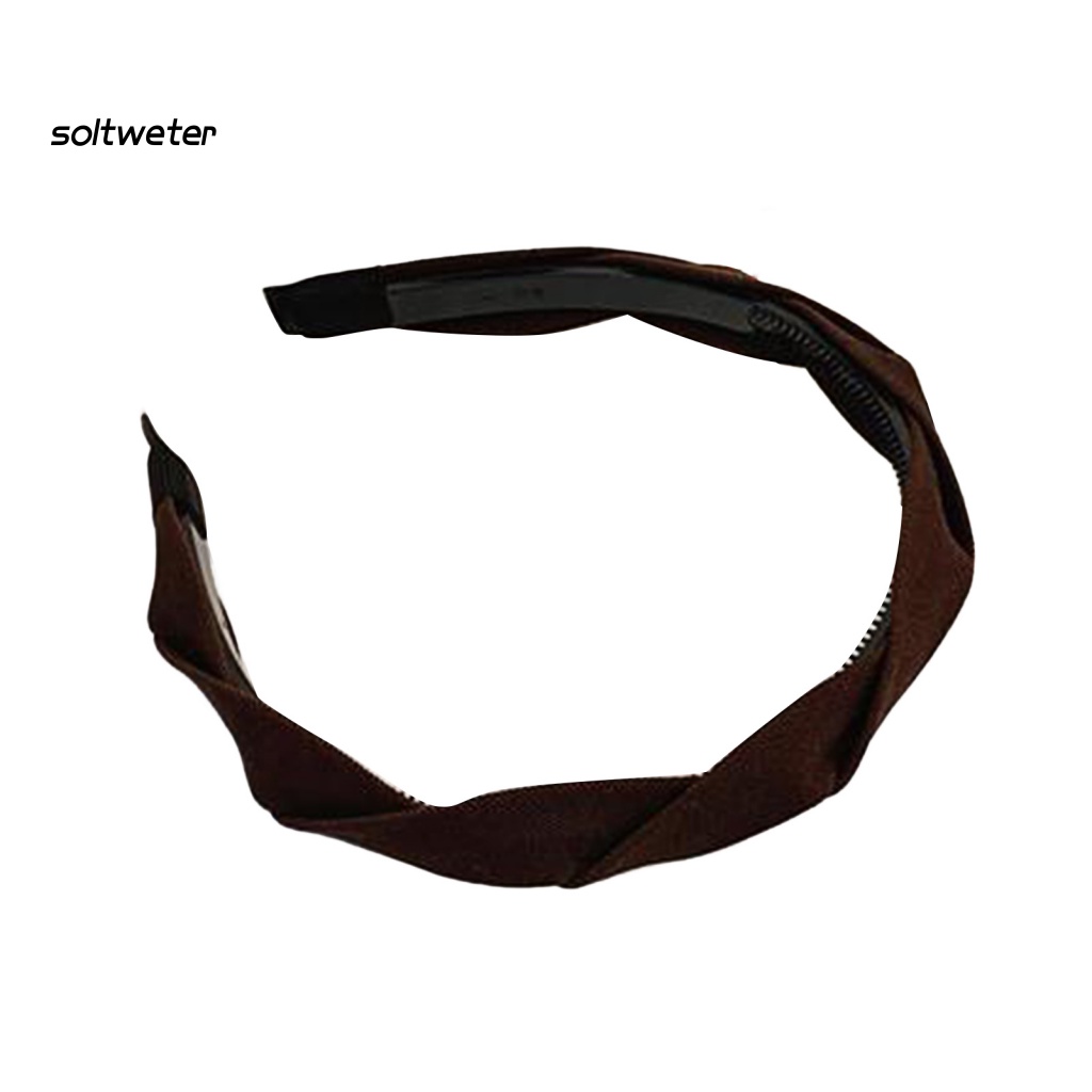 Băng Đô Cài Tóc Bản Rộng Màu Trơn Không Có Cánh Trang Trí Thanh Lịch Dễ Phối Đồ Cho Nữ