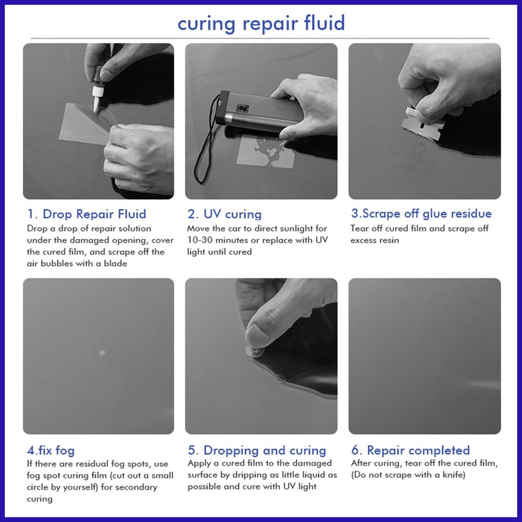 Bộ Dụng Cụ Sửa Chữa Vết Nứt Kính Chắn Gió Xe Hơi Bằng Nano Chuyên Dụng