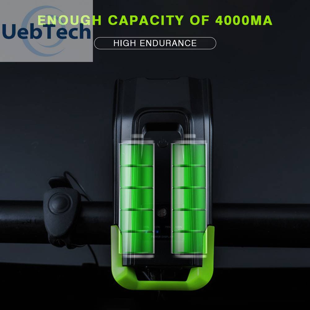 Đèn Pin Cảm Ứng Gắn Tay Lái Xe Đạp 120dB 4000mAh