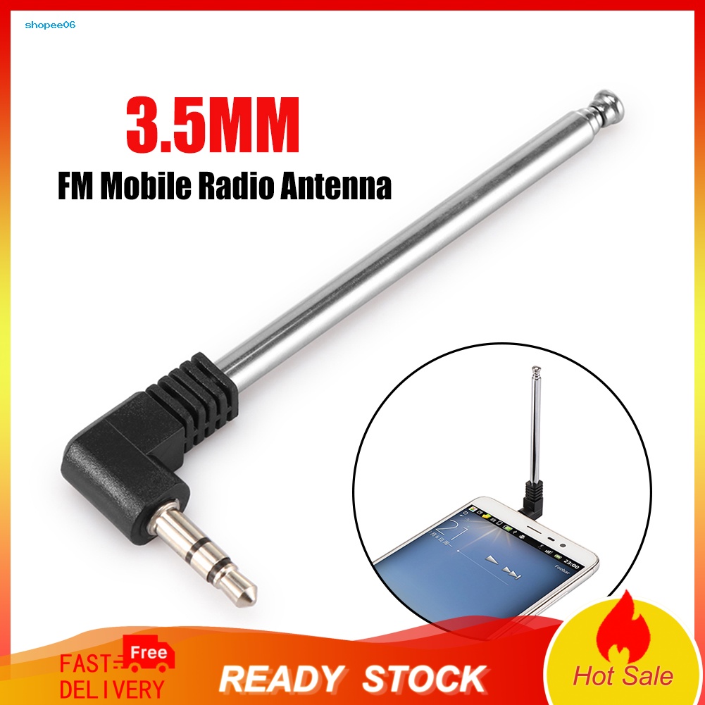 Ăng Ten Radio FM Thu Gọn Mini 35mm Cho Điện Thoại / Xe Hơi