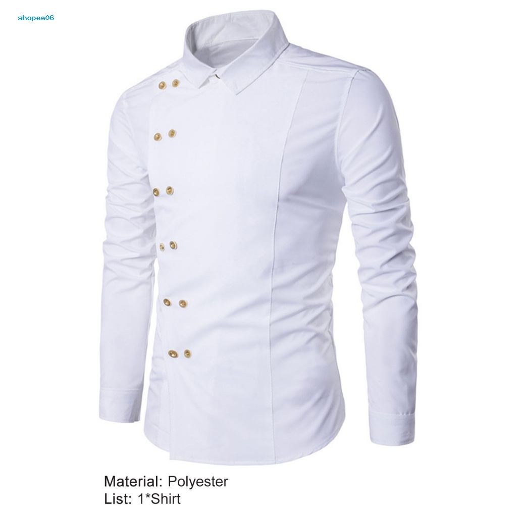 Áo Sơ Mi Nam Cổ Bẻ Hai Hàng Nút Cài Màu Sắc Thanh Lịch