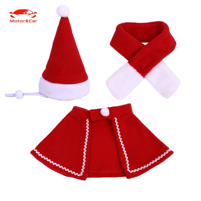 Áo Choàng / Nón / Khăn Choàng Hóa Trang Ông Già Noel Đáng Yêu Cho Chó Mèo