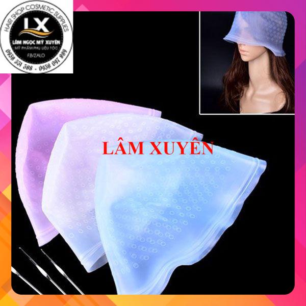 Nón móc light, mũ móc light💯GIÁ RẺ💯Silicon, sử dụng được nhiều lần, có đánh dấu sẵn trên nón, tặng kèm cây móc light🌸🌸🌸🌸