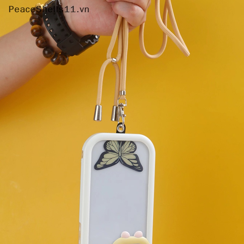 Dây Đeo Điện Thoại Họa Tiết Hoạt Hình Bươm Bướm Chống Thất Lạc Tiện Dụng