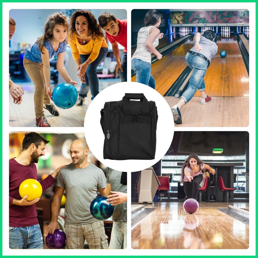 Túi Đựng Bowling Kèm Giá Đỡ 10-Pin Chống Trượt Chống Thấm Nước Tiện Dụng