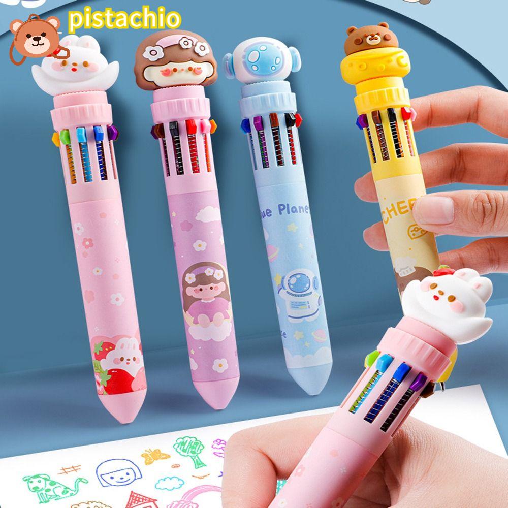 PISTA Set 2 Bút Bi Nhiều Màu Sắc Xinh Xắn