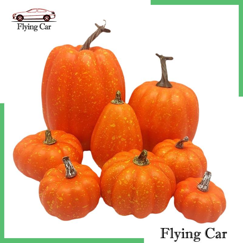 Set 8 Bí Ngô Nhân Tạo Nhiều Kiểu Dáng Khác Nhau Trang Trí Tiệc