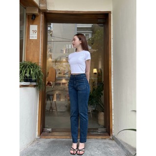 Quần jeans lai xả 2 túi đắp