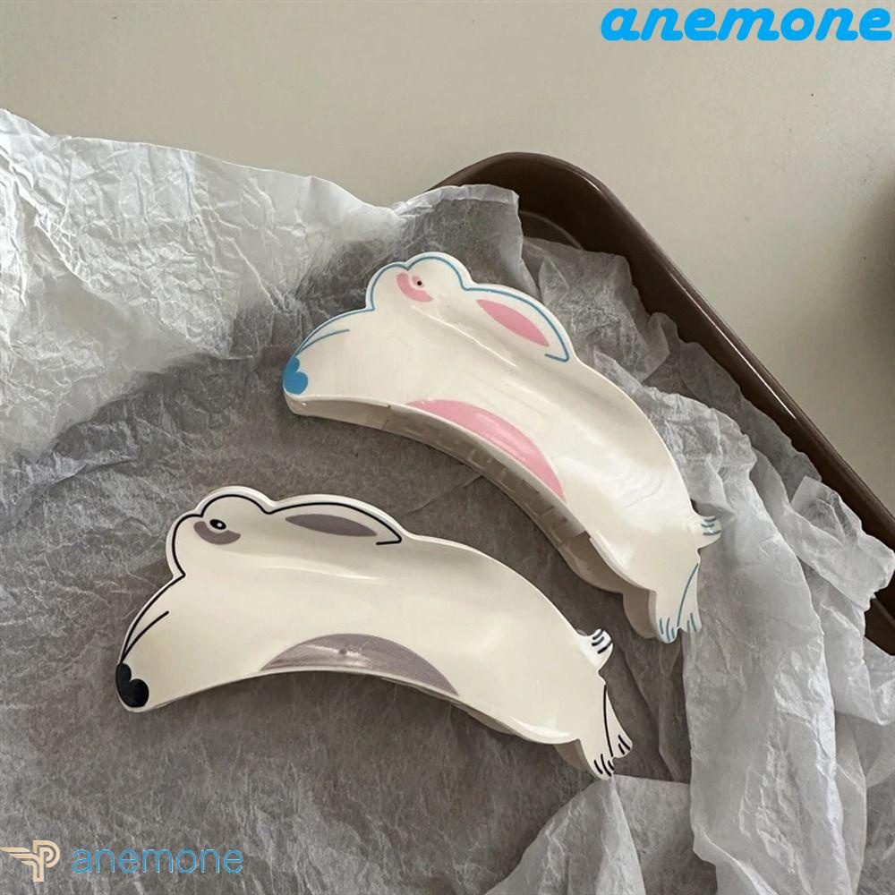 ANEMONE Kẹp Tóc Cào Đuôi Ngựa Cỡ Lớn In Hoạt Hình Cá Mập Kiểu Hàn Quốc Dễ Thương Cho Bé Gái