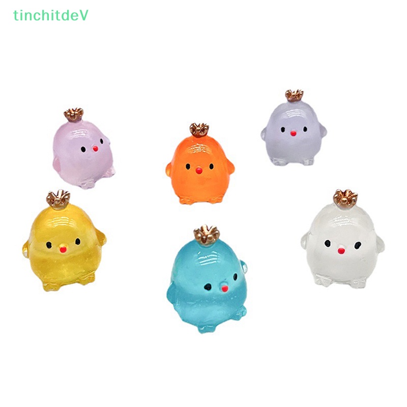 [TinchitdeV] Set 2 Tượng Gà Hoạt Hình Mini Dạ Quang Trang Trí Tiểu Cảnh [Mới]