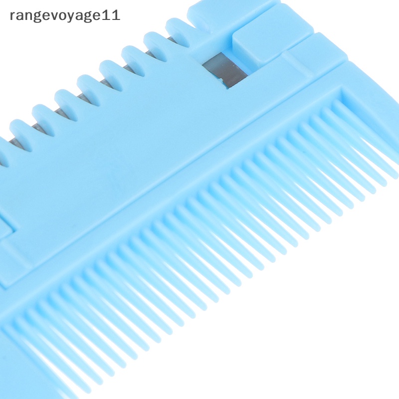 Lược Chải Tóc Hai Mặt Thiết Kế Mỏng Kèm Lưỡi Dao Tiện Dụng DIY