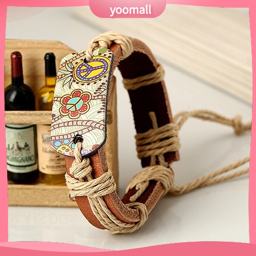 [YM] Vòng Đeo Tay Biểu Tượng Vô Cực Pyrograph Phong Cách Punk Cổ Điển Cho Nam Và Nữ