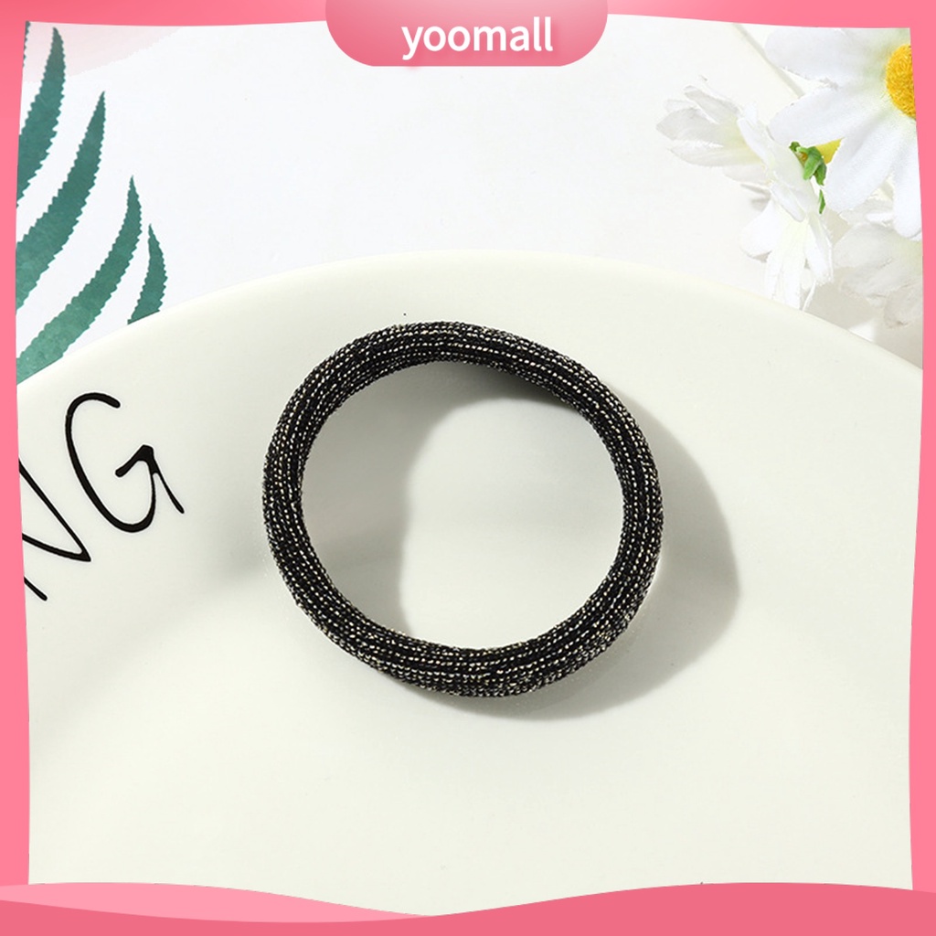 Dây Cột Tóc Bản Rộng 5cm Dày Co Giãn Màu Sắc Lấp Lánh