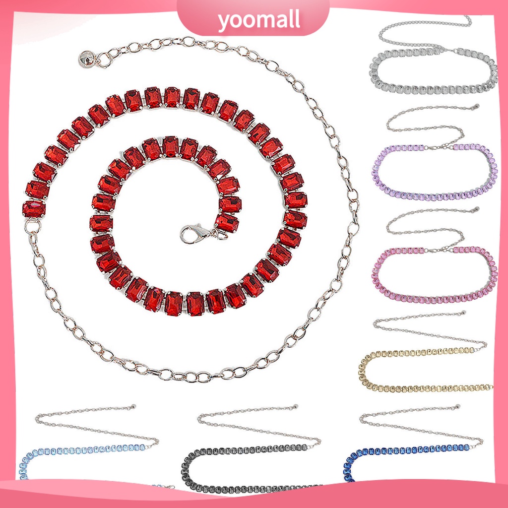 [YM] Dây Xích Thắt Lưng Mạ Vàng Bóng Thanh Lịch Gợi Cảm Sang Trọng Màu Sắc Tinh Khiết Lấp Lánh Phụ Kiện Mặc Hàng Ngày Cho