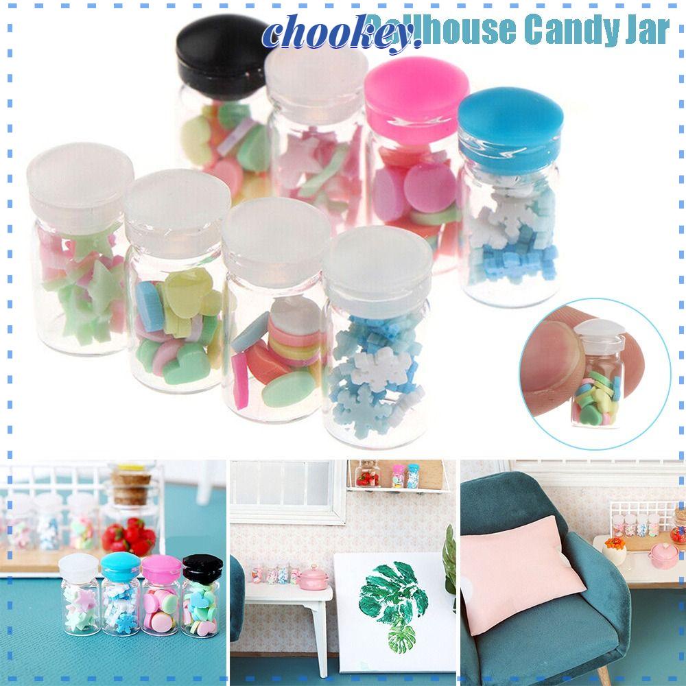 CHOOKEY Set 4 Hũ Kẹo Mini Trang Trí Nhà Búp Bê