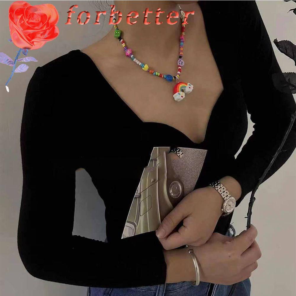 FORBETTER Vòng cổ Mạ Vàng 2K Mặt Nấm Đính Đá Thời Trang