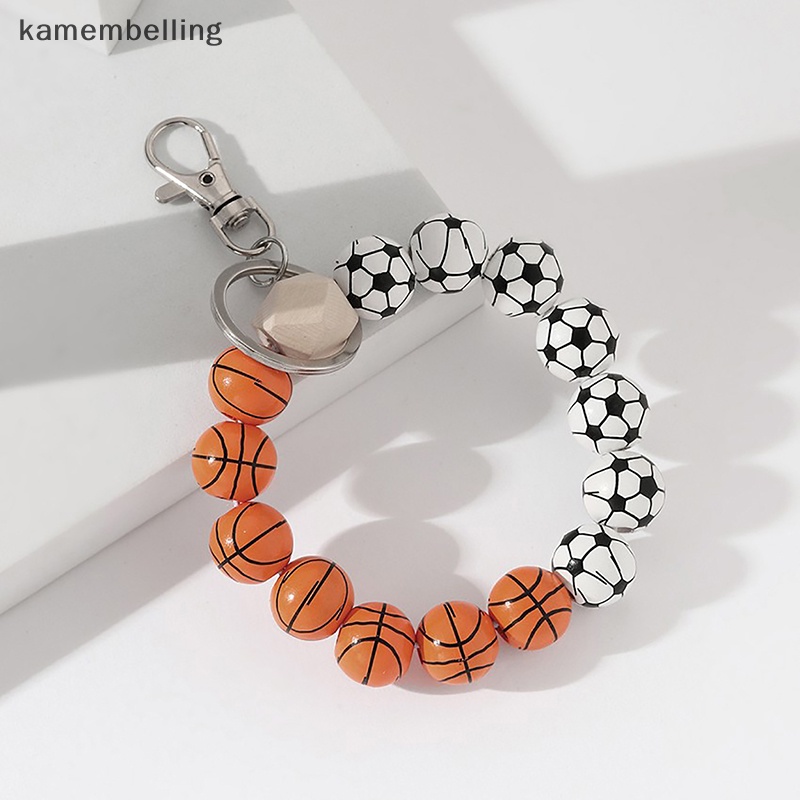 Kamembelling Phụ Kiện Vòng Tay Chuỗi Hạt Gắn Điện Thoại Phong Cách Bóng Chày
