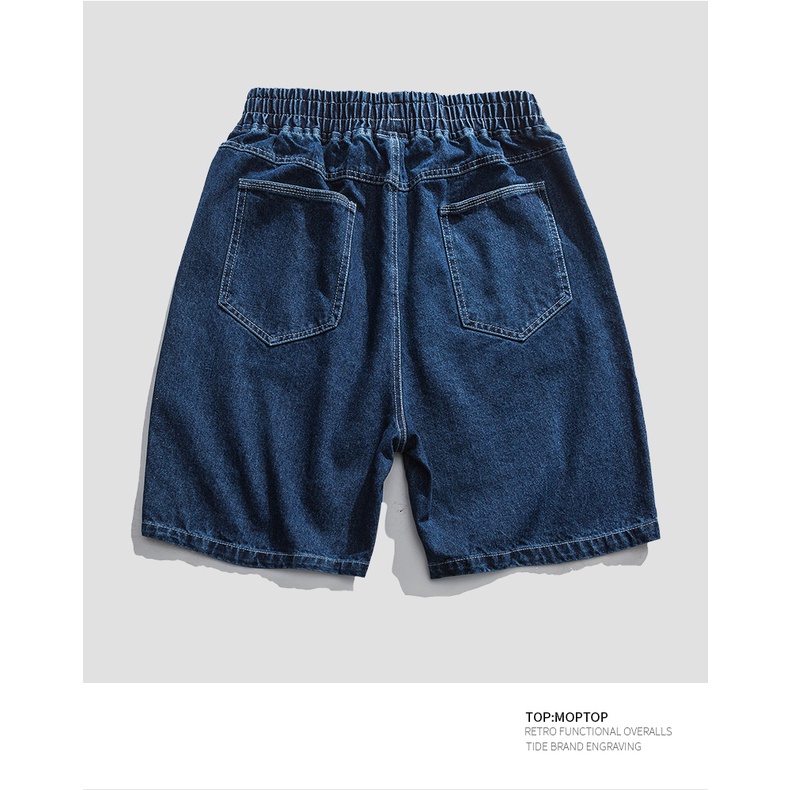 Quần Short Denim Phong Cách Đường Phố Nhật Bản Thời Trang Mùa Hè Mới 2023