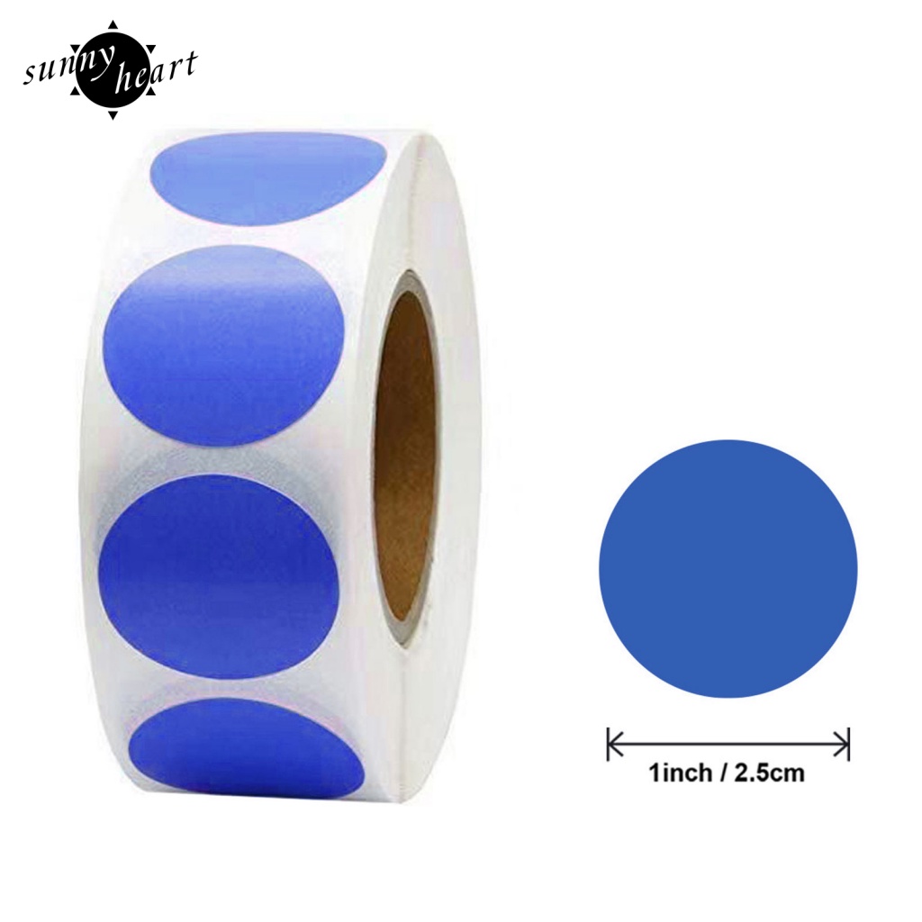 Sunnyheart 6 Cuộn 6 Cuộn Nhãn Dán Hình Tròn Nhỏ Nhiều Màu Sắc Khác Nhau Mỗi Cuộn Là 500 Chấm Dán Tổng Cộng 3000 Miếng Dán Để Gặp Cần Chấm Tròn Đầy Màu Sắc Sặc Sỡ