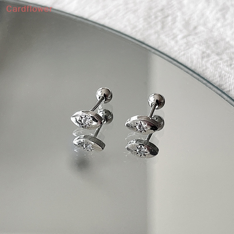 1 Đôi Khuyên Tai Xoắn Ốc Đính Đá Mắt Quỷ Thời Trang Mới